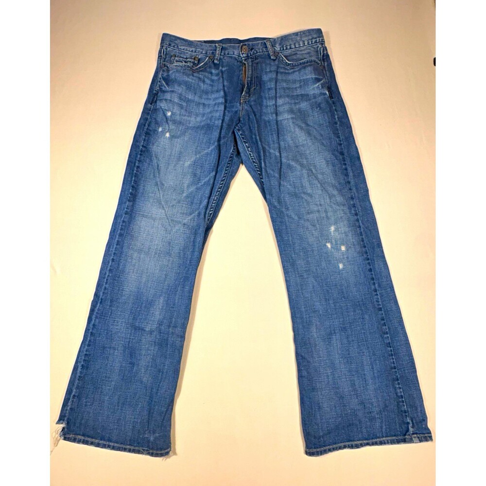 Lucky Brand Relaxed Bootleg Jeans 36x31.5 Blue Denim 100% Cotton Made in USA